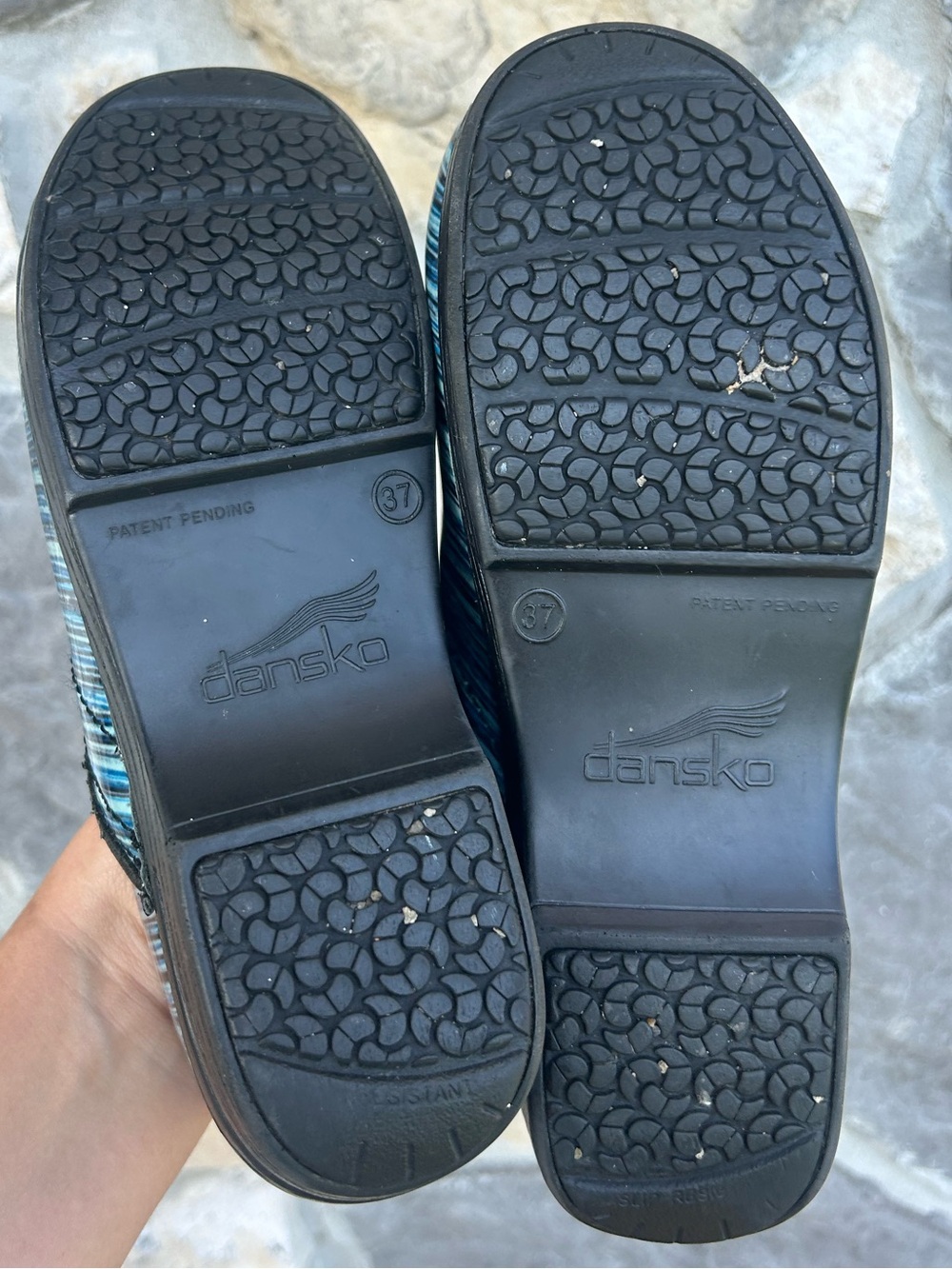 Dansko XP Clogs Size 37 (US 6.5-7) Blue Slip On Comfort Shoes Removable Insoles - Picture 9 of 9